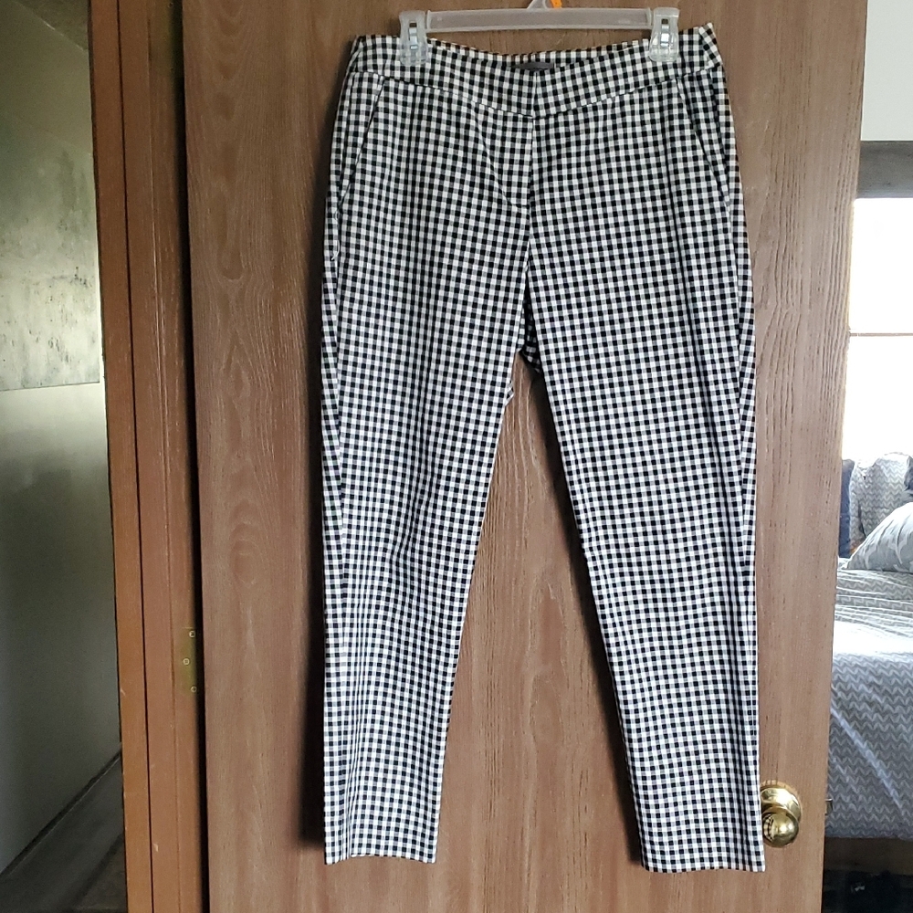 Black and White Checkered Men's Pants
